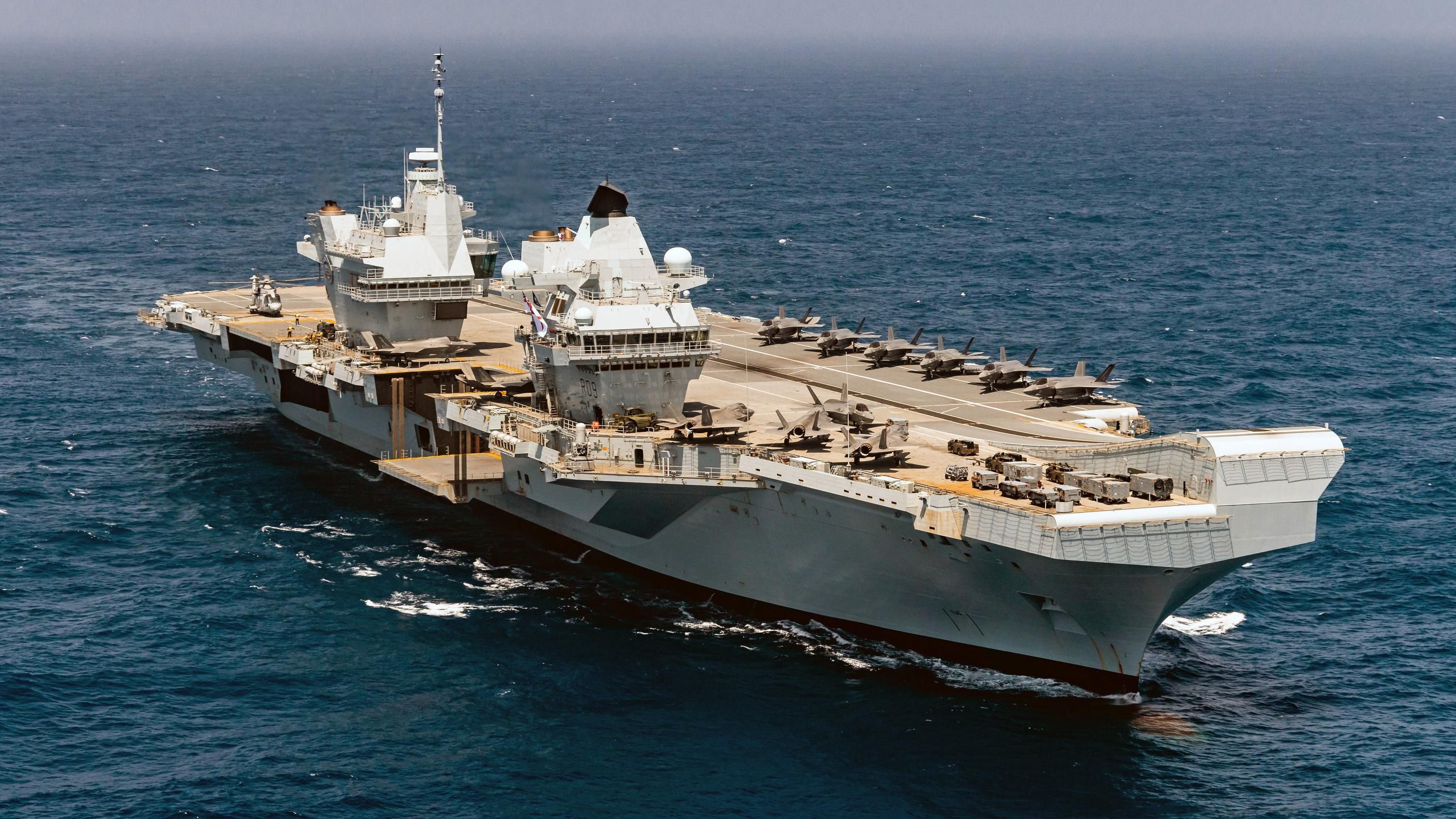 British aircraft carrier HMS Prince of Wales prepped to set sail