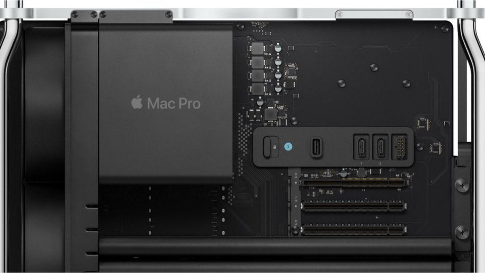 El interior de la Mac Pro
