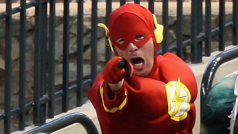 Actor disfrazado de Flash