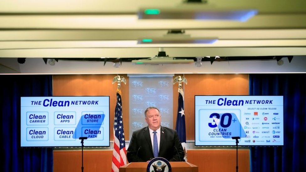 美國國務卿蓬佩奧周三（8月5日）宣佈進一步加大"淨網行動"（Clean Network）。