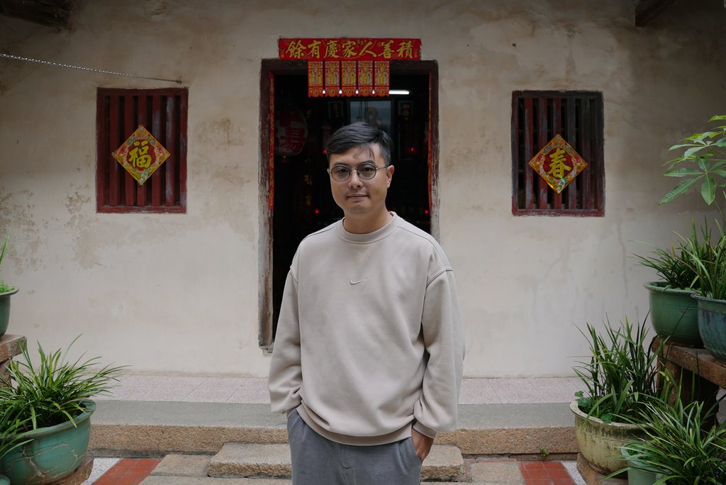 36歲的汪松威出身金門世家，他對中華文化有著很深的情感認同。