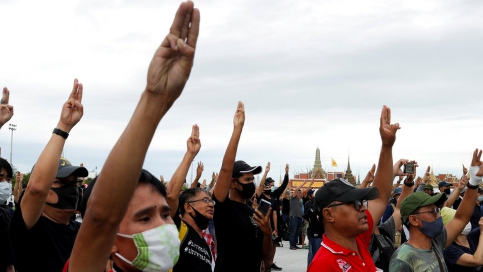 Protestas antigobierno en Bangkok en Tailandia.