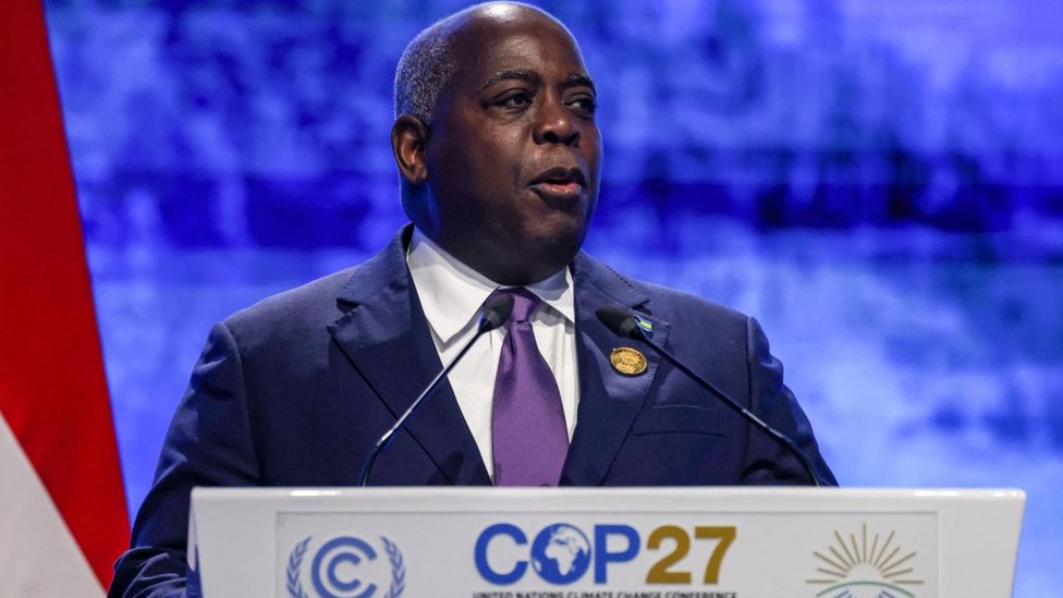 Klimatske promene i Samit COP27 u Egiptu: Vreme je da se plate klimatski dugovi, kažu lideri pogođenih zemalja 2 Bahamas Prime Minister Philip Davies told leaders to "get real"
