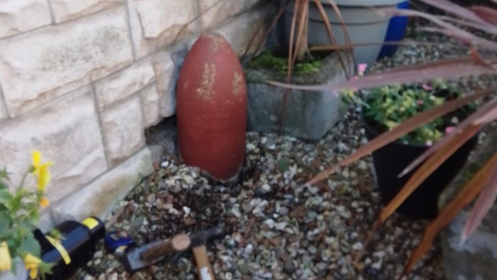 Milford Haven: Garden ornament turns out to be live bomb