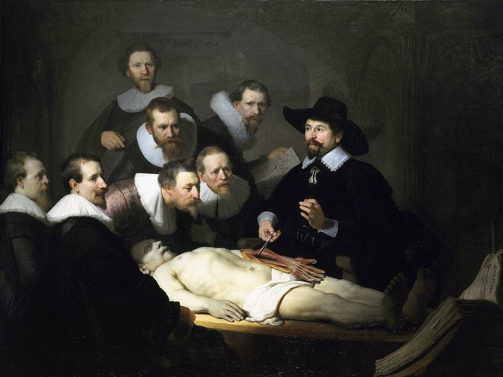 'La lección de anatomía del Dr. Nicolaes Tulp', 1632. Rembrandt van Rhijn (1606-1669).