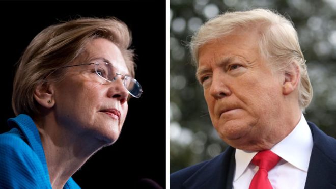 Trump v Warren rallies preview possible 2020 populist duel