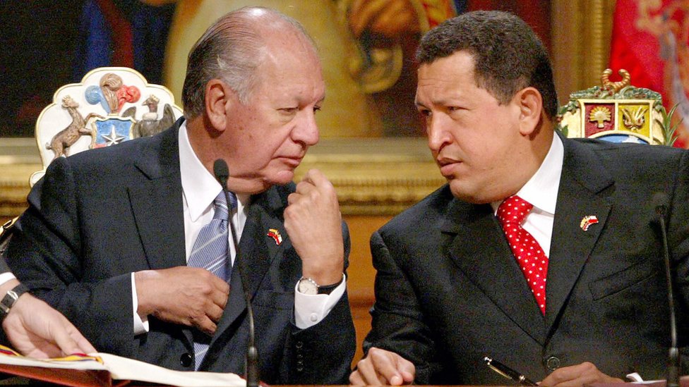 Ricardo Lagos y Hugo Chávez.