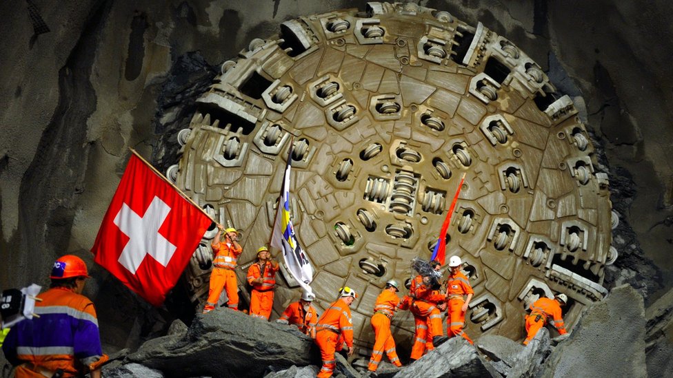 Swiss Gotthard rail tunnel an engineering triumph BBC News