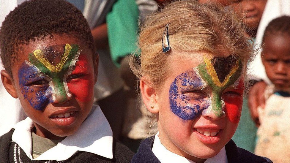 Armed members of the South African far right group the Afrikaner