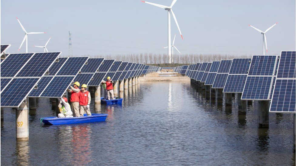 Estação de energia solar