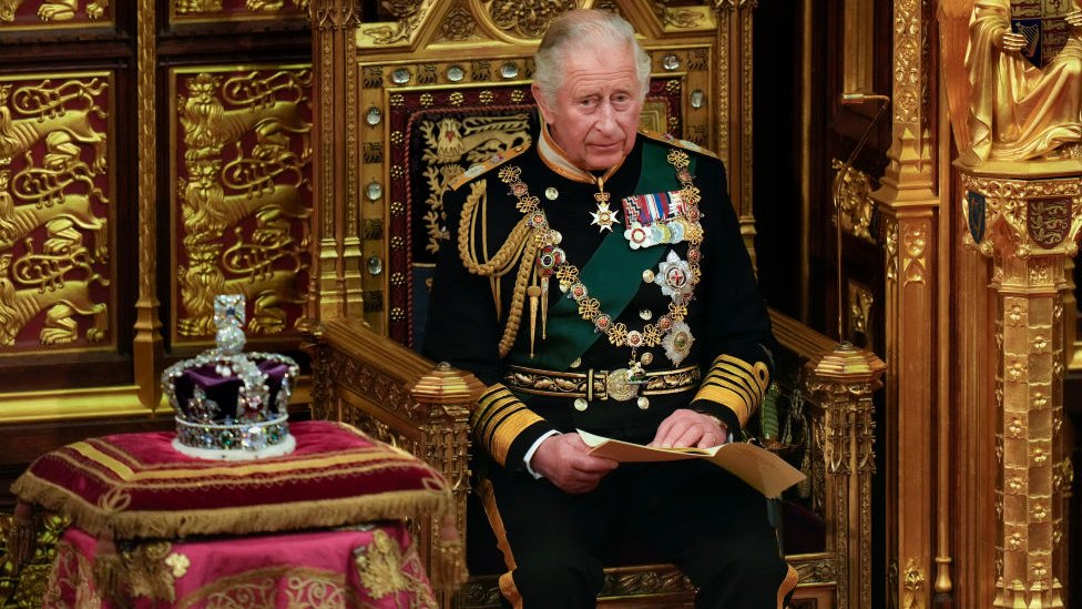 Charles at the state opening of parliament in 2022