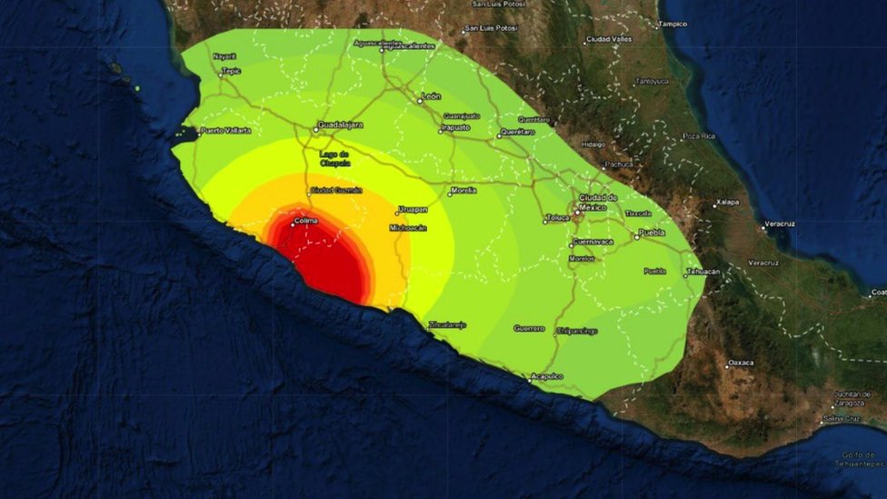 Intensidad sismica del temblor