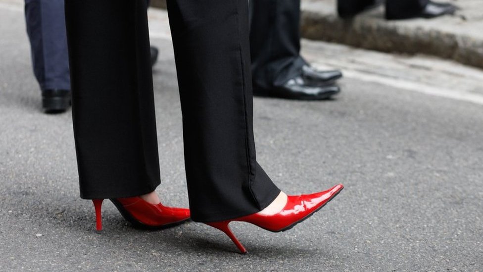 force women to wear high heels at work 