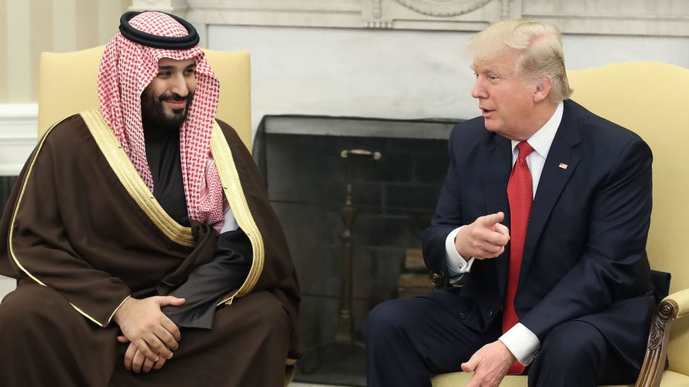 El príncipe heredero y Donald Trump.