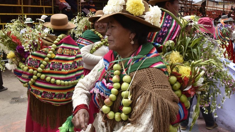 Festival indígena en Bolivia.