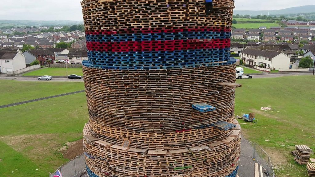 Eleventh night bonfires getting ready in NI