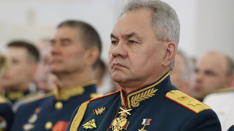 Russian Defence Minister Sergei Shoigu in military dress