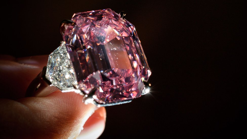 Pink Legacy diamond sold for world record price - BBC News