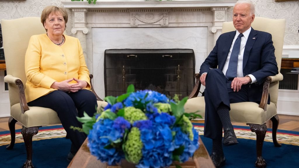 Biden and Merkel 'united against Russia aggression'