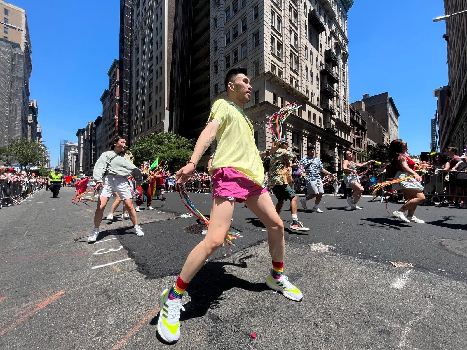 美國紐約驕傲遊行中的亞裔面孔