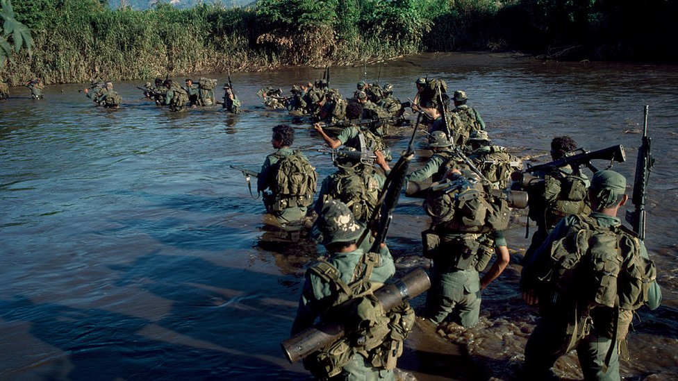 El batallón de reacción rápida Atlacatl de El Salvador fue entrenado por tropas estadounidenses.