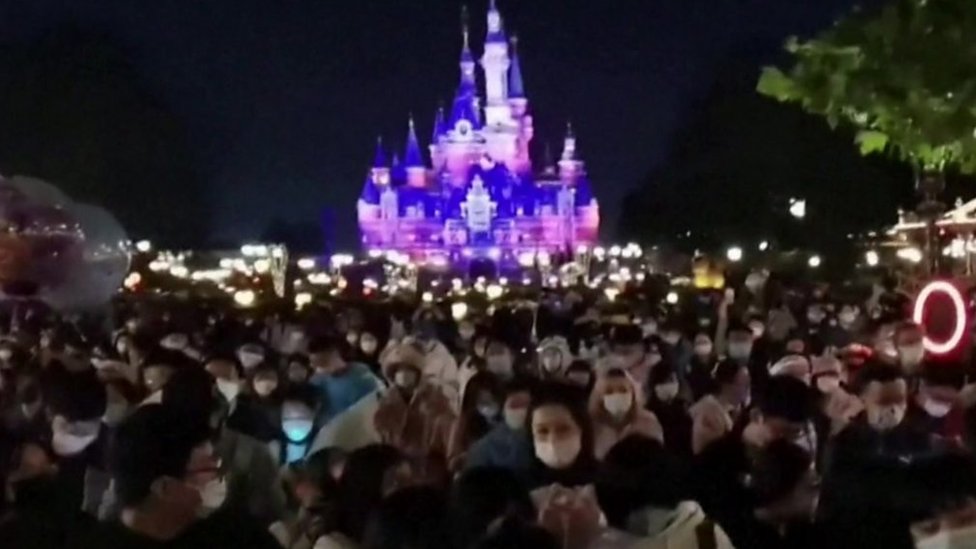 WATCH: Inside Shanghai Disney as park locked down over Covid