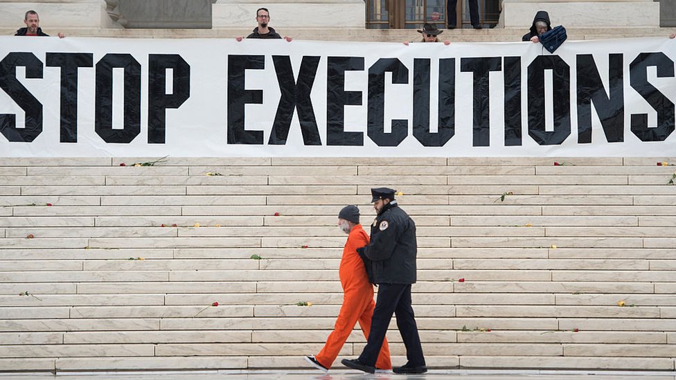 Protesta contra la pena de muerte.