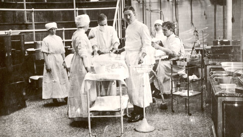 Операционная в начале 1900-х годов