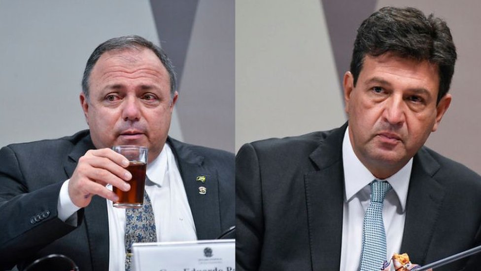 Eduardo Pazuello e Luiz Henrique Mandetta
