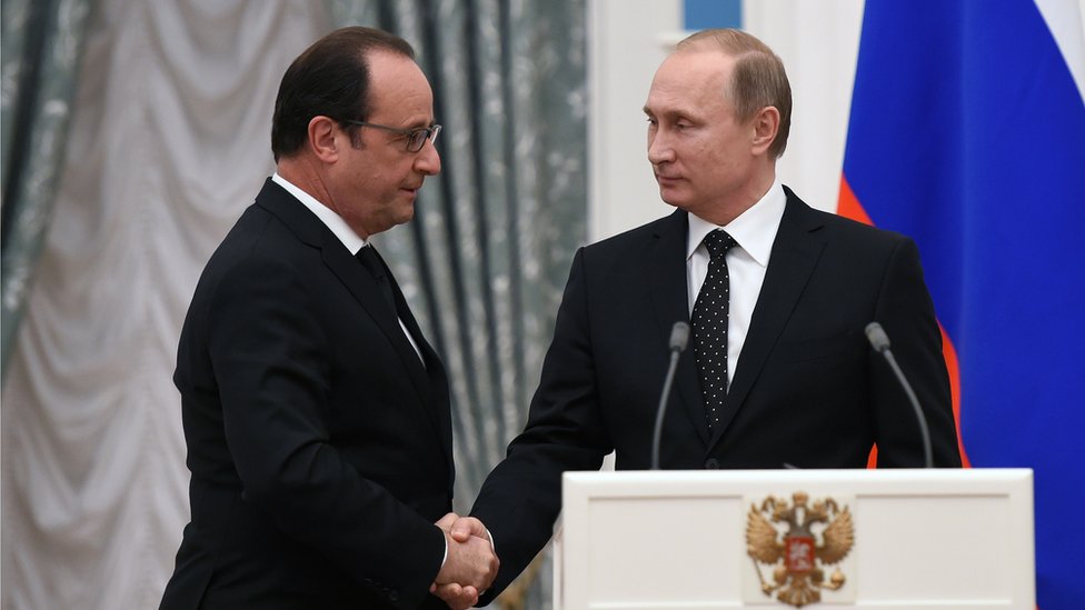 Russia and France to work together against IS in Syria - BBC News