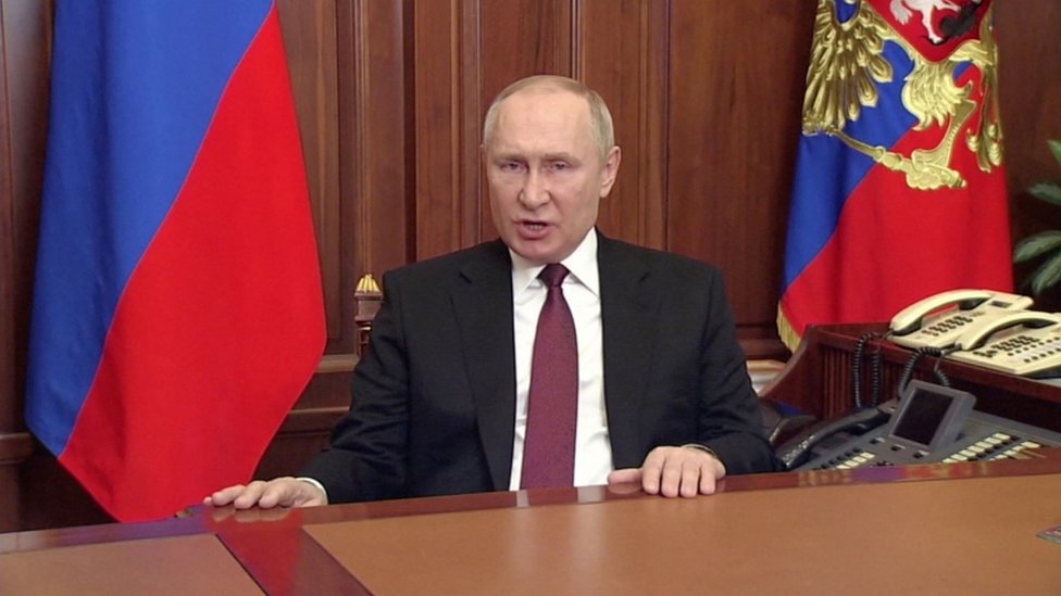 Vladimir Putin's speech on February 24.