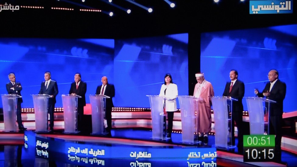جانب من المناظرة بين المرشحين الرئاسيين قبل الانتخابات