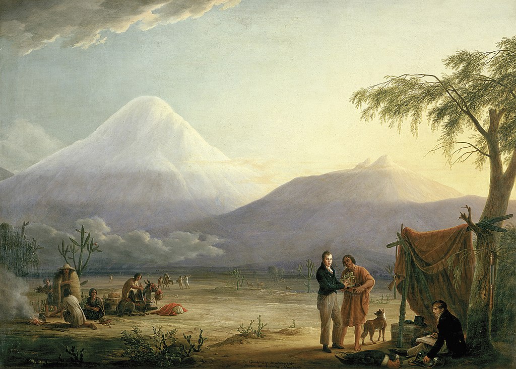 Humboldt y Bonpland en el Chimborazo, Ecuador. Artista: Friedrich Georg Weitsch.