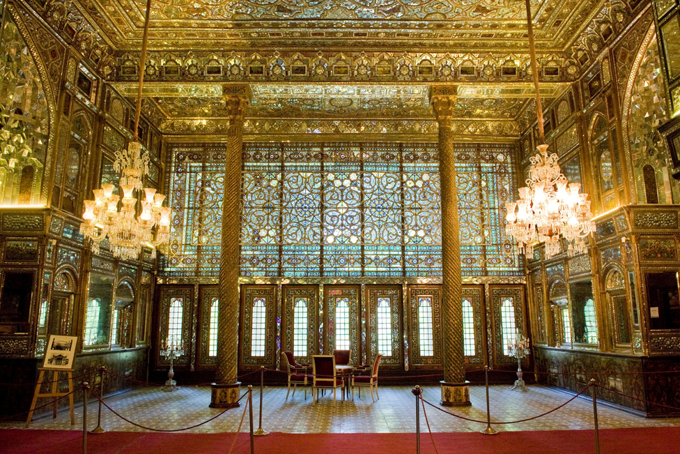 Interior of the Golestan Palace in Tehran