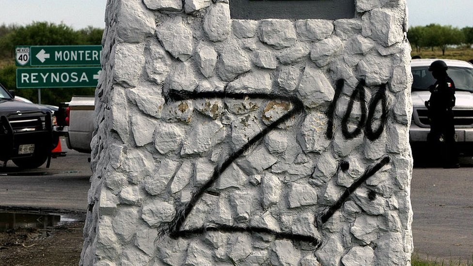 Los Zetas y el cártel del Golfo se disputan el control de la región desde hace años. Grafiti de los Zetas.