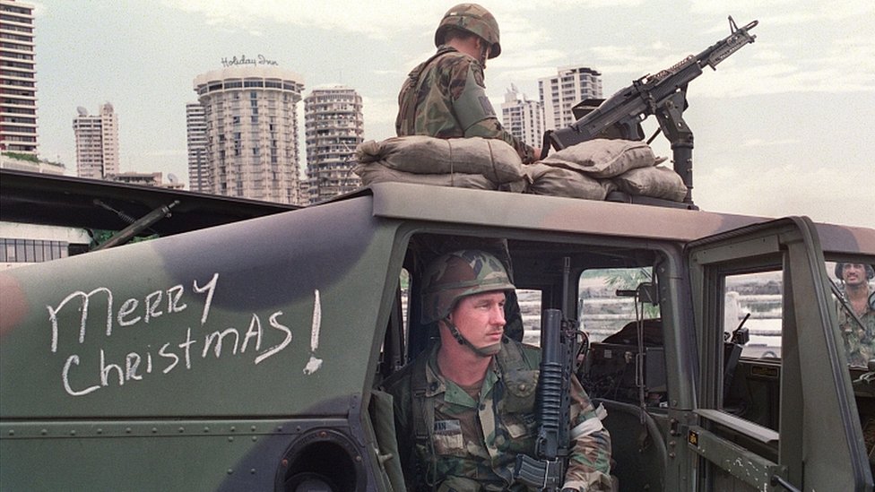 Файловое изображение американских войск в Панаме в 1989 году
