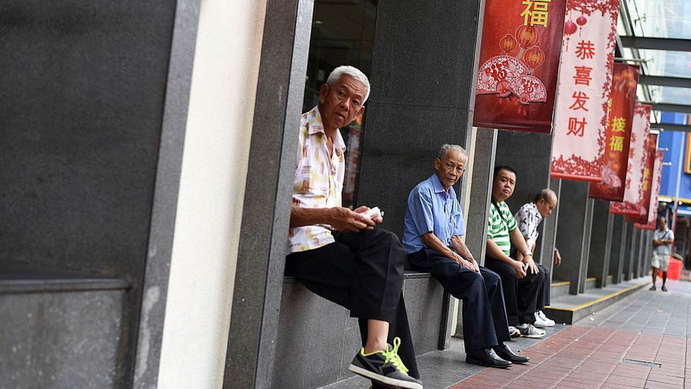 Trabajadores jubilados en Singapur