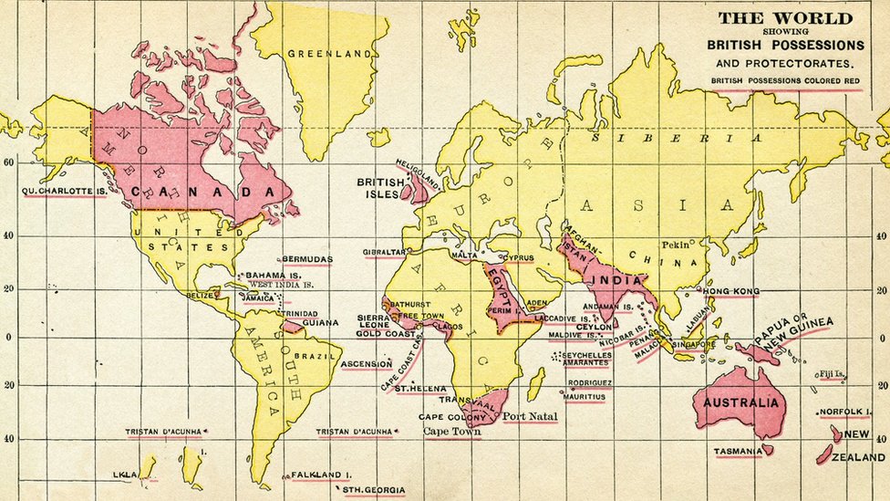 Старая карта Британской империи