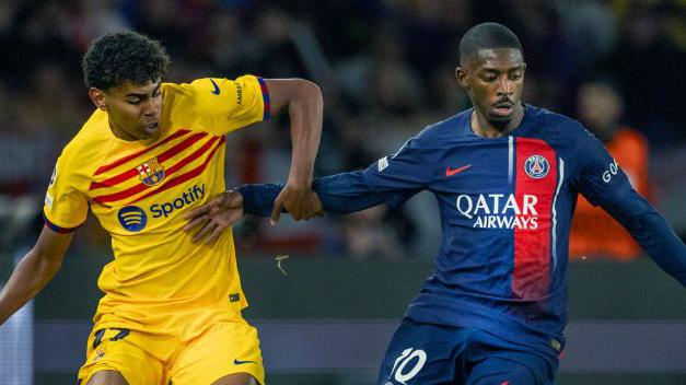 Maillot De Foot PSG – Dembelé – Taille M – Bleu – Occasion