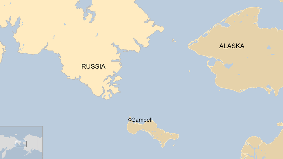 Rusija i Aljaska na mapi