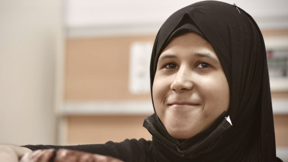 Fatima, 13, in hospital whilst receiving treatment for Leukaemia