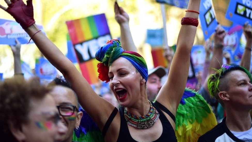 Митинг сторонников однополых браков в Сиднее в воскресенье