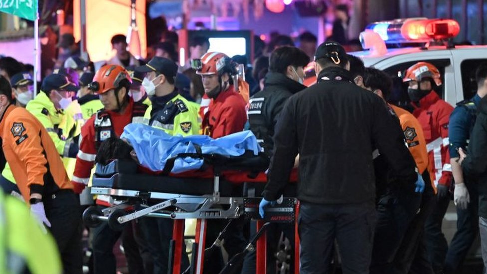South Korea Halloween crush kills 120, injures 100 - officials - BBC News