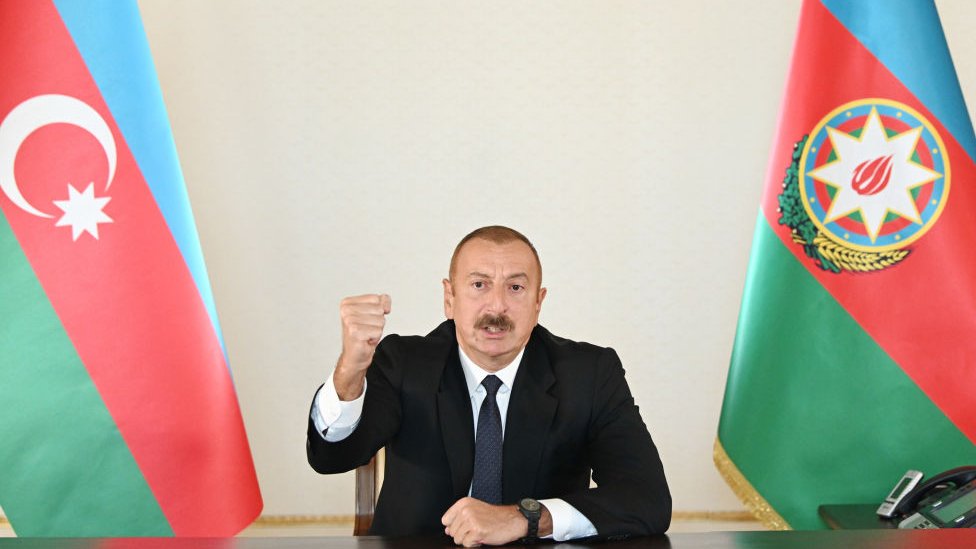 Alocución del presidente de Azerbaiyán, Ilham Aliyev.