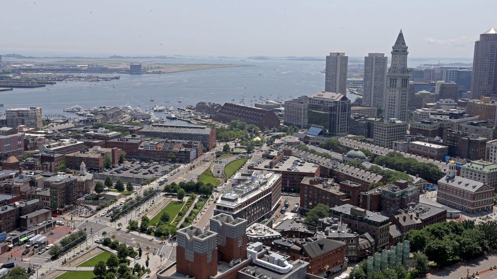 Foto panorámica de Boston.