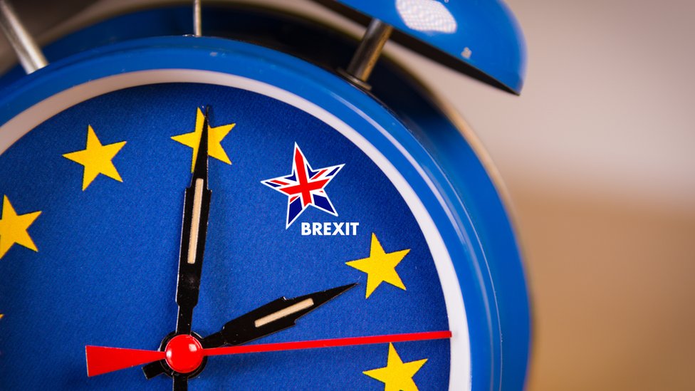 Reloj con la palabra Brexit