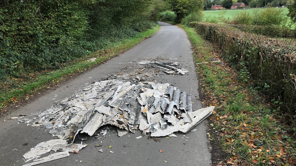 East Sussex flytippers dump six tonnes of asbestos BBC News