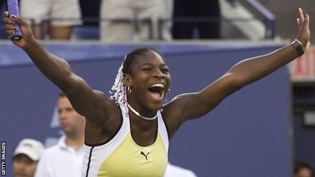 Serena Vilijams slavi pobedu na US Openu 1999