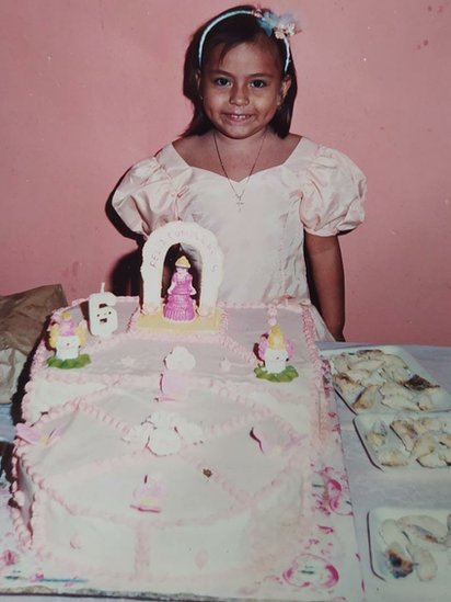 Paola Guzmán a los 6 años
