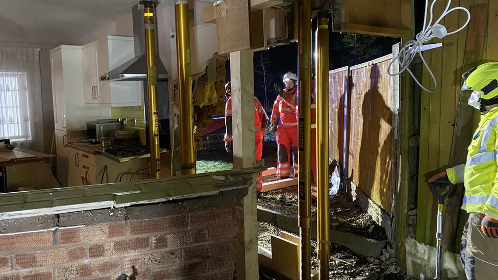 Car crashes into house destroying Northfield kitchen BBC News